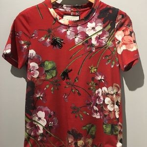 GUCCI Cotton T-shirt with appliqués Sz 38